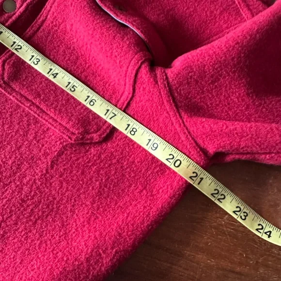Toad&Co Kennicott Shacket Men's Red Wool Snap front Jacket size M